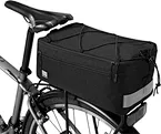 This rear seat bag is made of waterproof, mud-proof, ultra-light, durable 600D polyester material, which is durable and provides safer protection for your gears. The bottom pad is specially thickened to provide non-slip and abrasion resistance